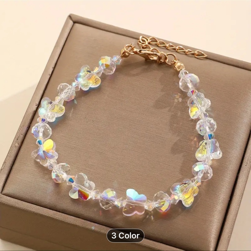 Elegant Crystal Butterfly Bracelet